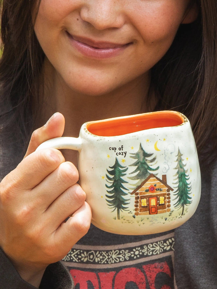 Natural Life Artisan Cup Of Cozy Mug Cup of Cozy Cabin Ceramic Artisan Mug, 16 oz Home