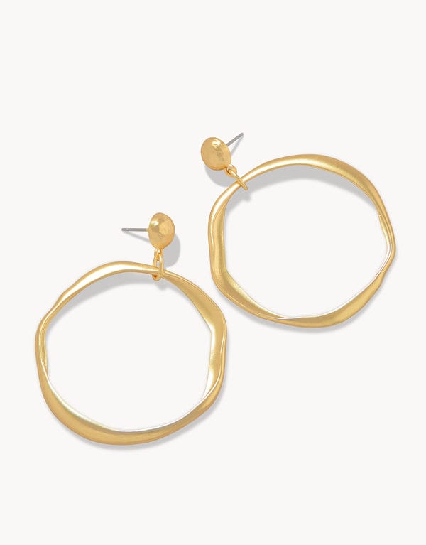 Spartina 449 Disco Earrings Gold  Spartina 449 Disco Earrings Gold | Oversized Hoop Statement Earrings