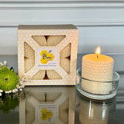 Little Bee of CT Hand Rolled Beeswax Votives – 4 Pack
