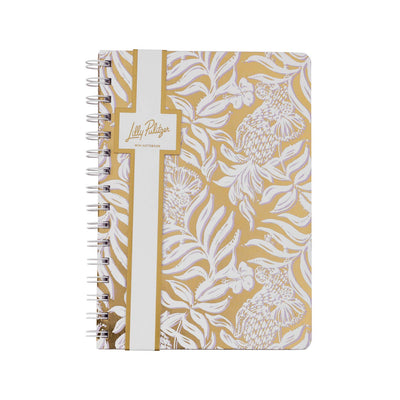 Lilly Pulitzer Gold Metallic Bon Vivants Mini Notebook
