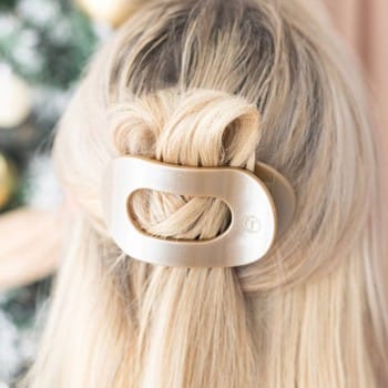 Teleties Holiday Flat Round Clip Ornament Gift TELETIES Holiday Flat Round Hair Clip Ornament Gift Accessories