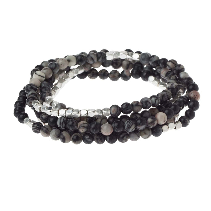 Scout Curated Wears Stone Wrap - Black Network Agate