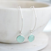 Sterling Chalcedony Marquis Earrings