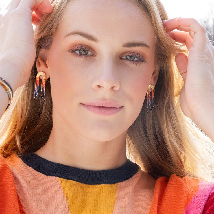 Scout Curated Wears Rainbow Fringe Earring - Multi/Gold