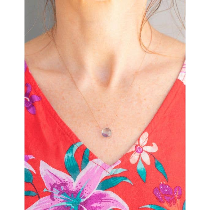Fluorite Gemstone Necklace - You Are Amazing