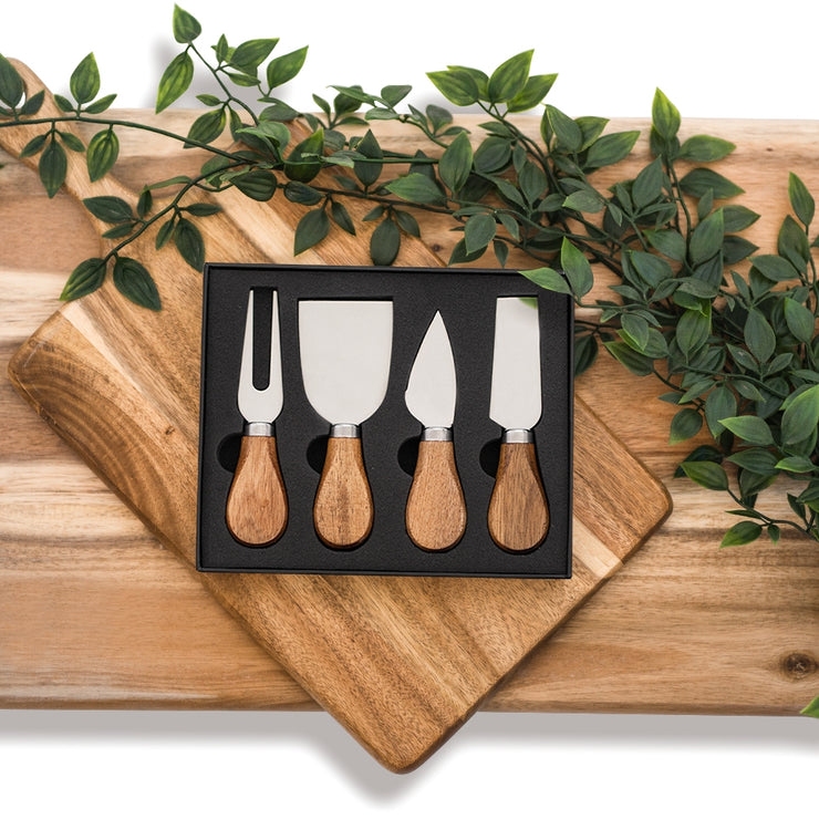 Acacia Wood Cheese Spreader Set