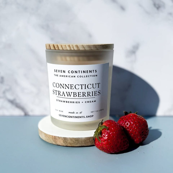 Seven Continents Connecticut Strawberries Candle