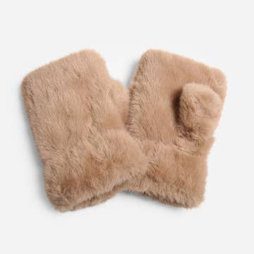 Faux Fur Fingerless Gloves Faux Fur Fingerless Gloves | Cozy Winter Accessories Pecan Gloves