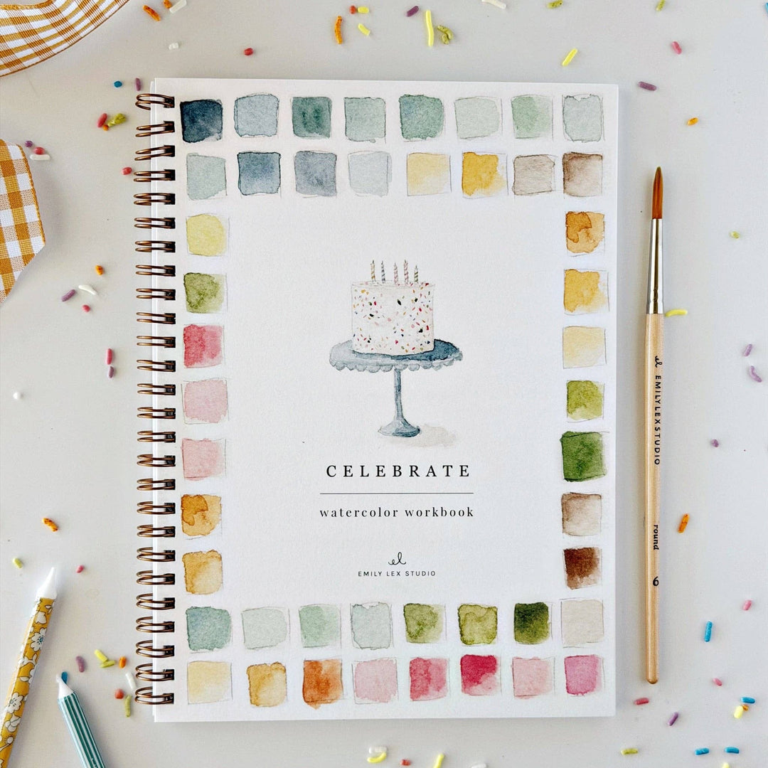 Emily Lex Studio Watercolor Celebrate Workbook Emily Lex Studio Watercolor Celebrate Workbook Books