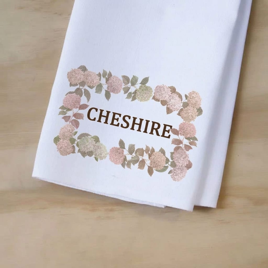 Dried Hydrangea Frame 06410 Hometown Tea Towel Cheshire 06410 Dried Hydrangea Frame Tea Towel Home