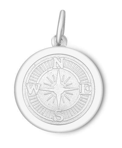 Lola Compass Pendant - Alpine White