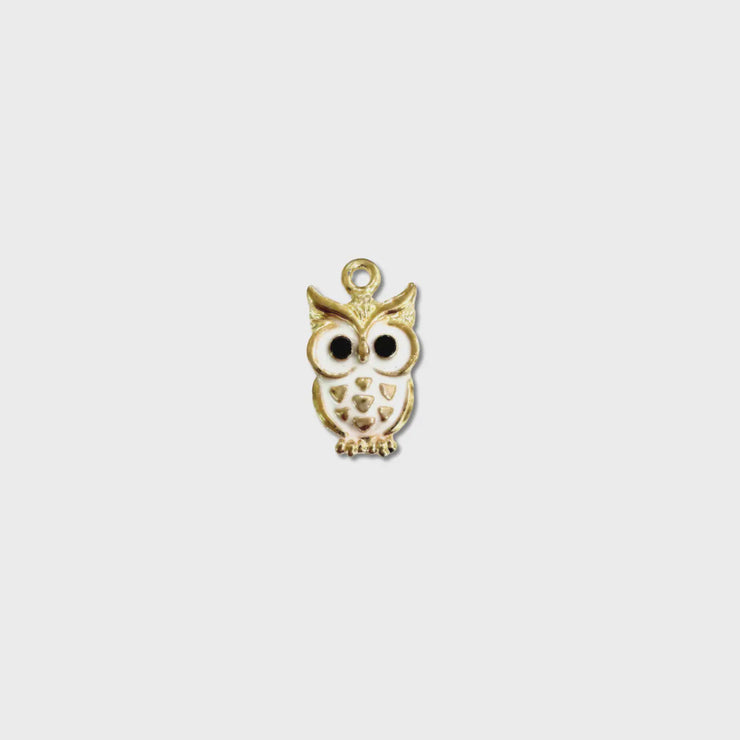 Owl Enamel Charm