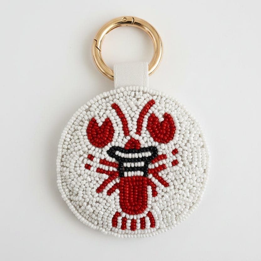 Lobster Hand-beaded Keychain