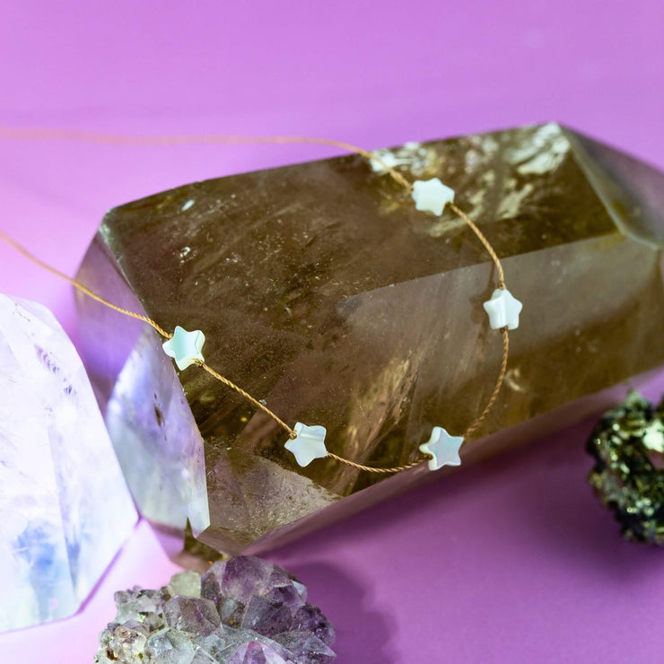Soulku Mother of Pearl Star Celestial Necklace