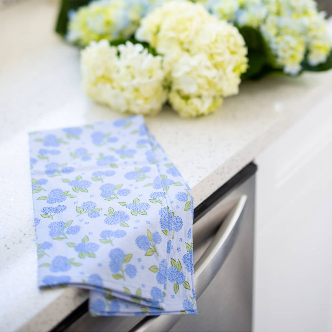 Classic Hydrangeas Tea Towel