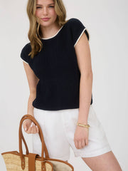 Contrast Trim Top