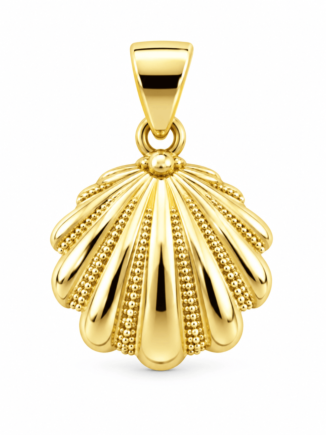 Coastal Shell Locket Pendant 18kt Gold-Plated Shell Statement Pendant | The Red Owl Pendant Bar