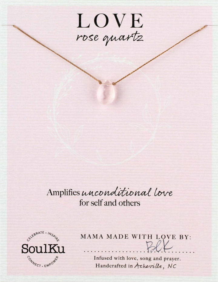 Rose Quartz Gemstone Necklace - Love