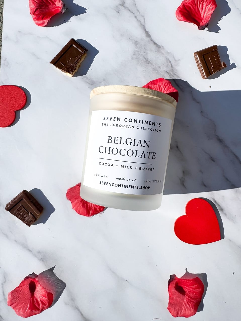 Seven Continents Belgian Chocolate Candle