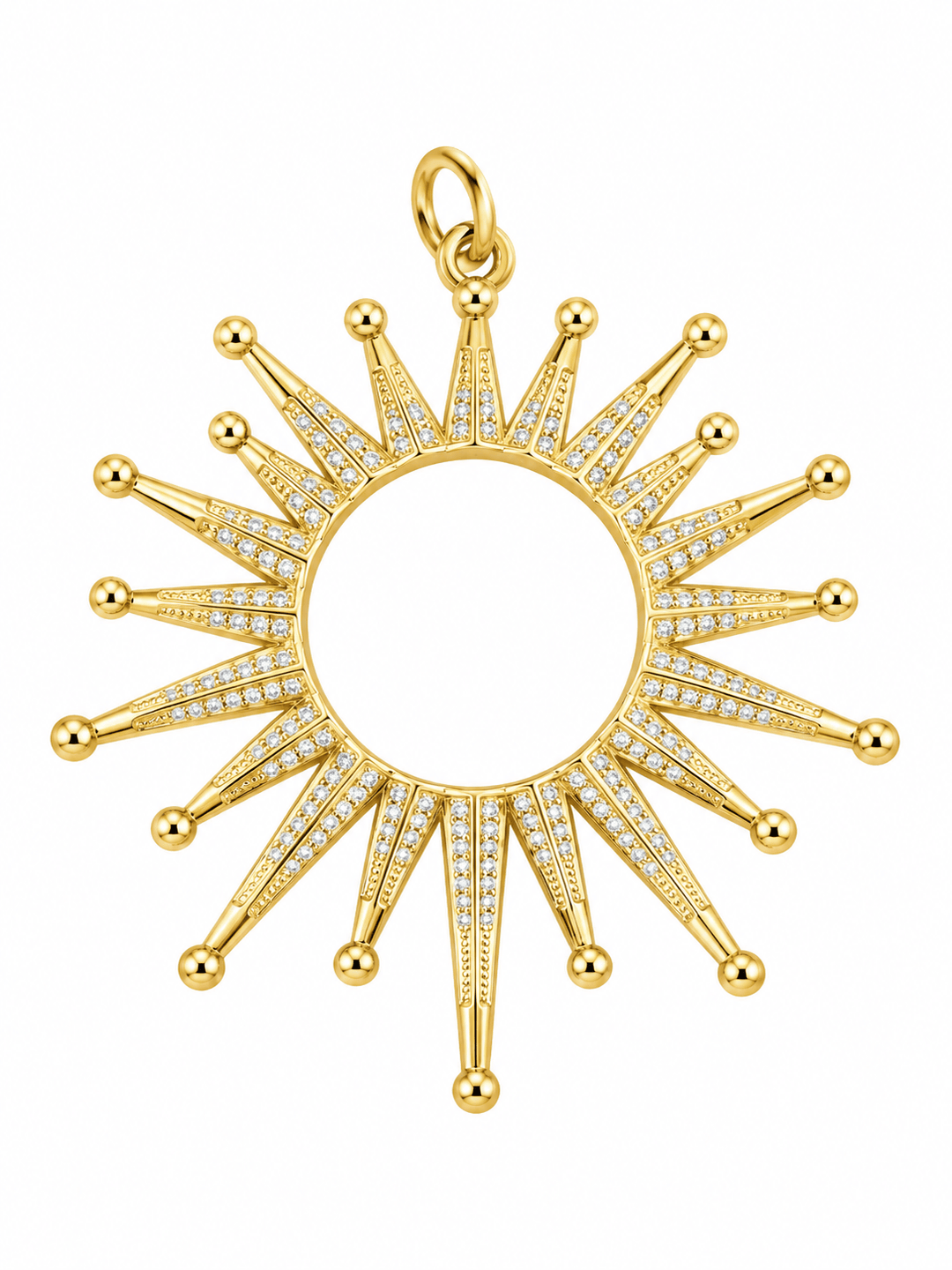 Sunburst Shine Pendant 18kt Gold-Plated Sunburst Statement Pendant | The Red Owl Pendant Bar