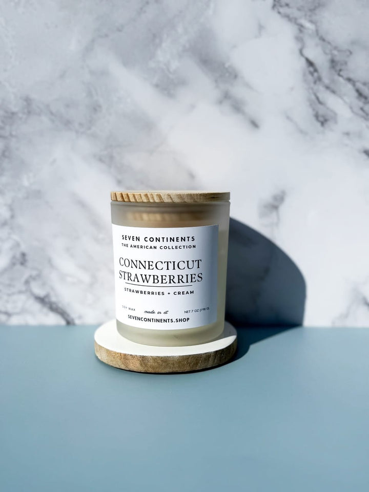 Seven Continents Connecticut Strawberries Candle