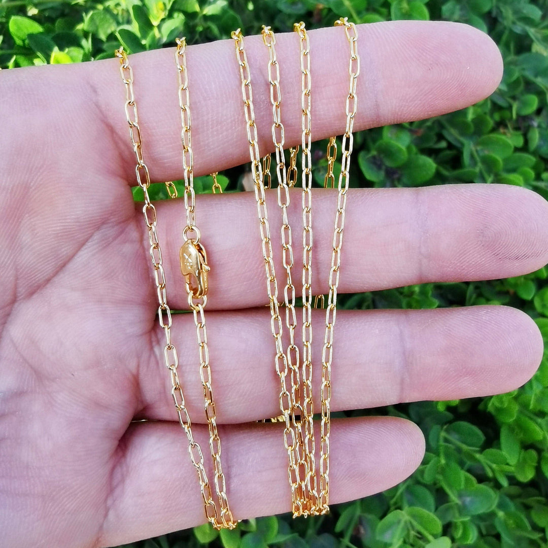 16" Dainty Small Link Charm Bar Base Necklace