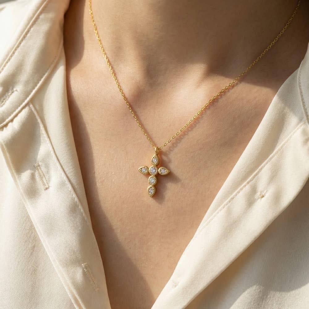 Cz Cross Necklace Cz Cross Necklace Necklaces