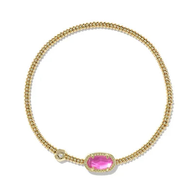 Kendra Scott Grayson Gold Stretch Bracelet in Azalea Illusion