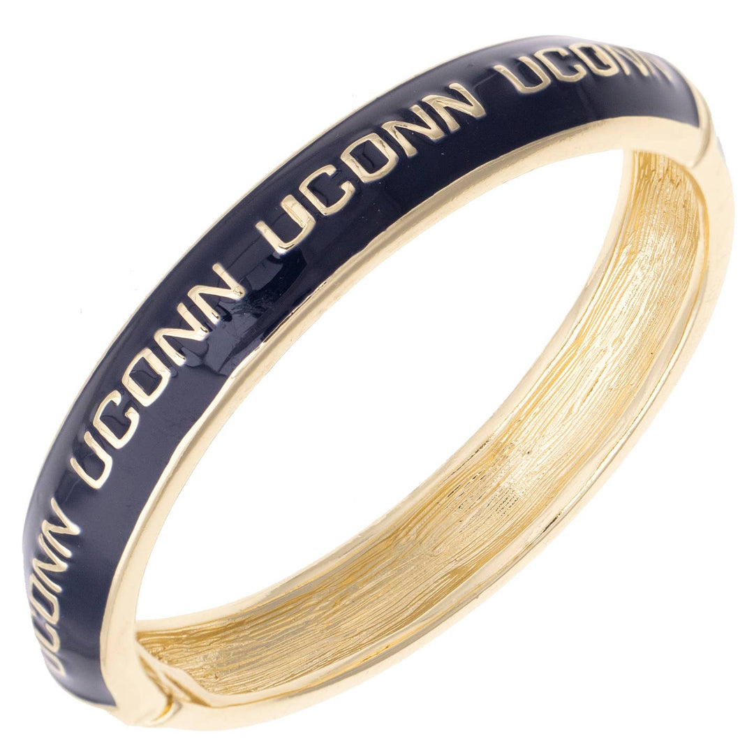 PREORDER: Connecticut UCONN Huskies Sculpted Enamel Logo Hinge Bangle