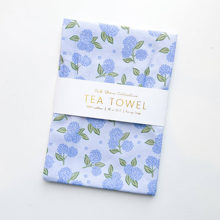 Classic Hydrangeas Tea Towel