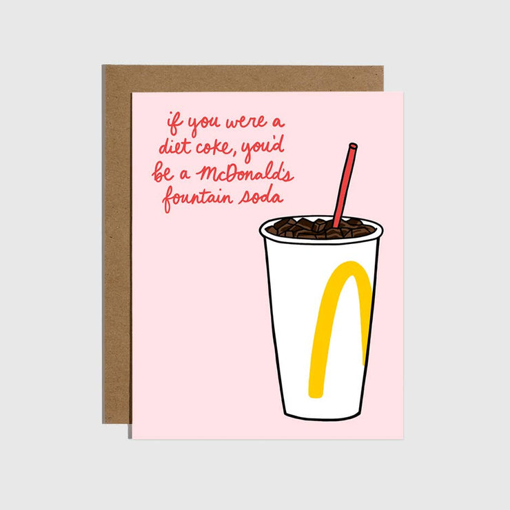 Fountain Soda Love Valentine's Card