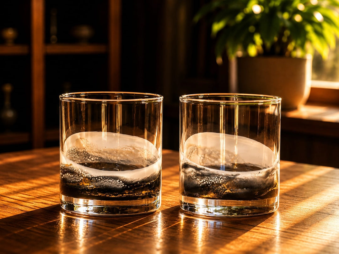 Resin Art Rocks Glass Resin Art Rocks Glass 12 oz – Single Handcrafted Glass Black Ember Home