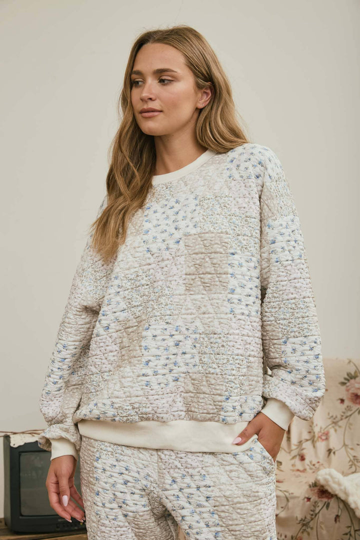 Willow Multi-Floral Patchwork Sweatshirt