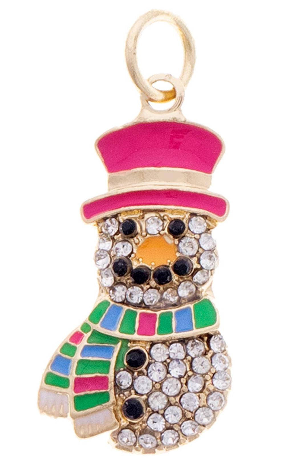 Pave Snowman Charm Pavé Snowman Charm | Multicolor Gold-Plated Holiday Charm Charms