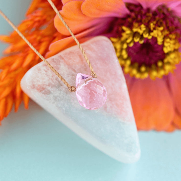 Soulku Bonus Mom Pink Mystic Crystal Necklace