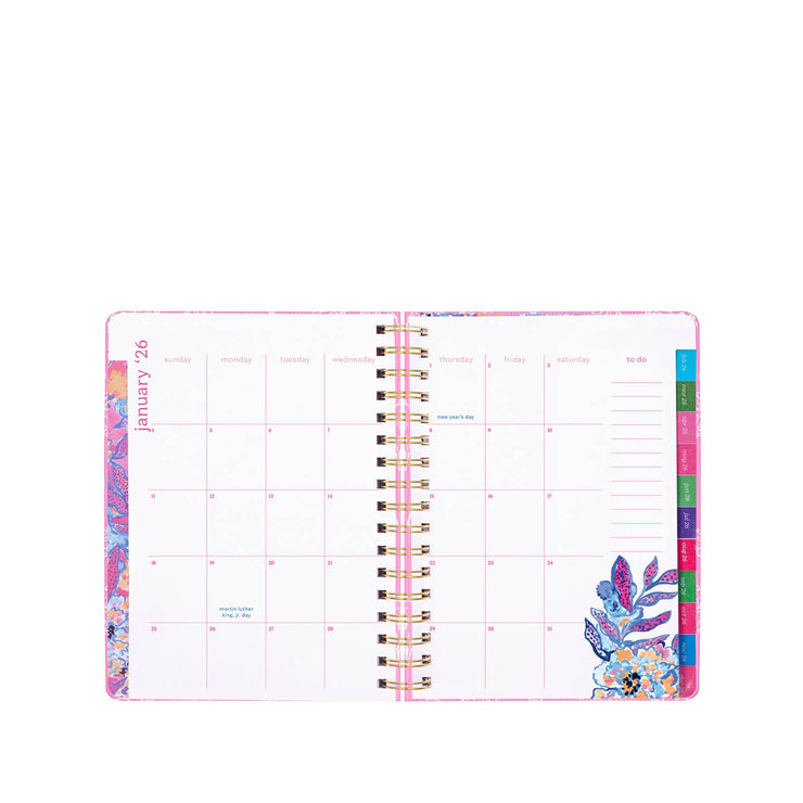 Lilly Pulitzer Large Agenda in Rousseau Pink Cute as Shell