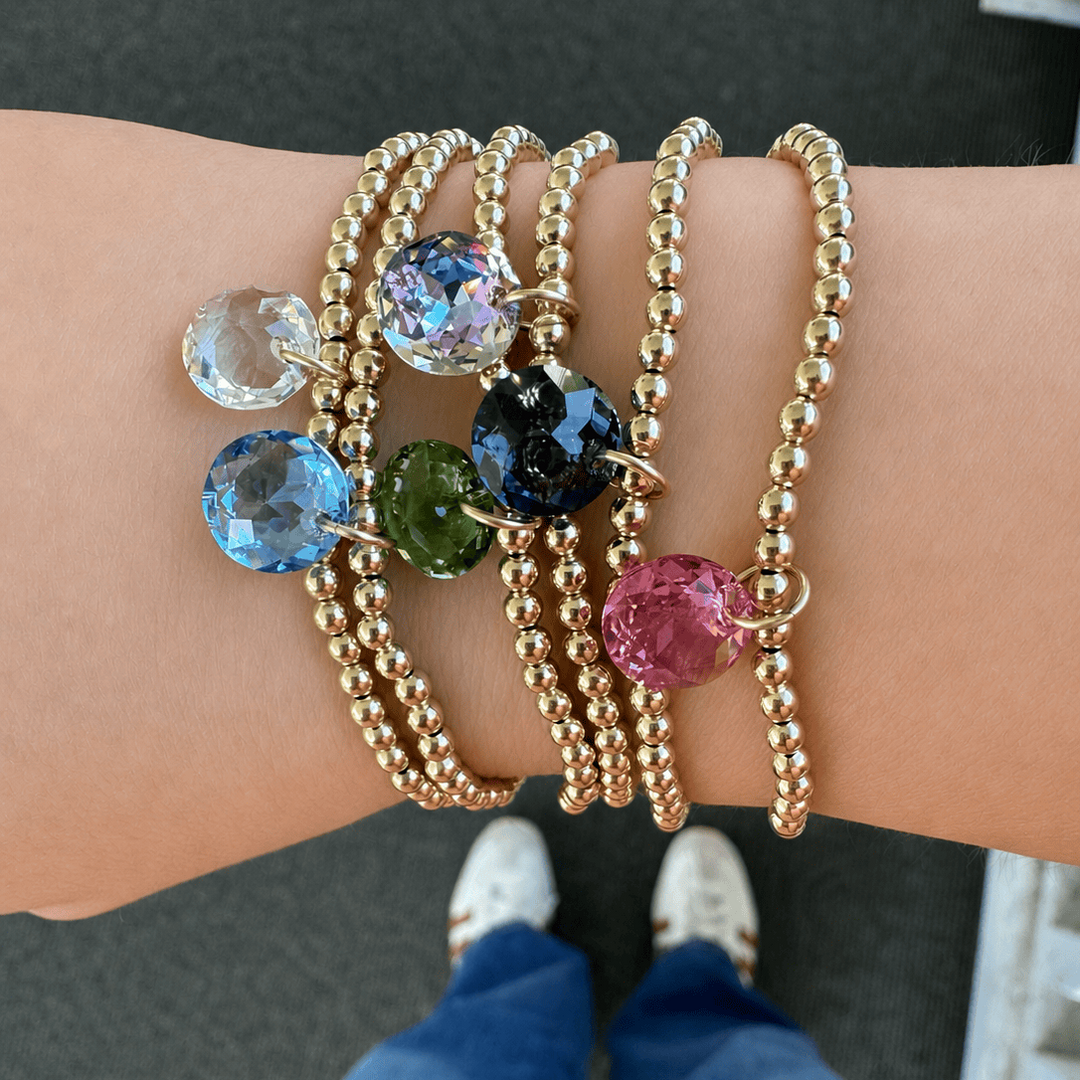 Enewton Reflections  Citrine Champagne Crystal Birthstone Bracelet – 3mm 14kt Gold-Filled