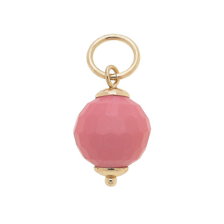 Resin Bead Charm Resin Bead Charm | 18K Gold-Plated Colorful Charm Pink