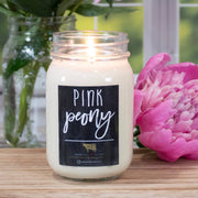 Milk House Mason Jar Candle - Pink Peony