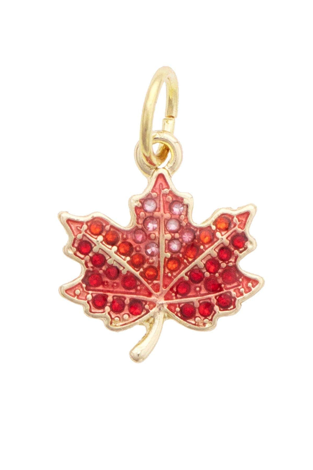 Pave Maple Leaf Charm Pave Maple Leaf Charm