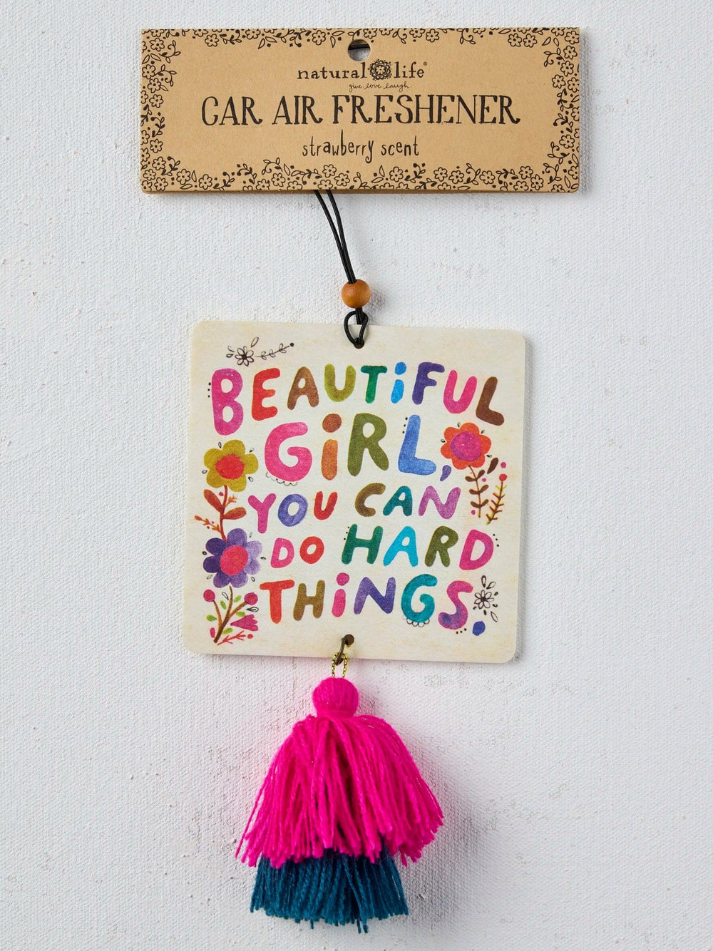 Natural Life Car Air Freshener - Beautiful Girl Beautiful Girl You Can Do Hard Things Car Air Freshener Home