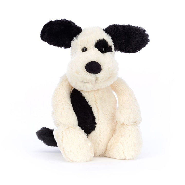 Jellycat Bashful Medium Black and Cream Puppy