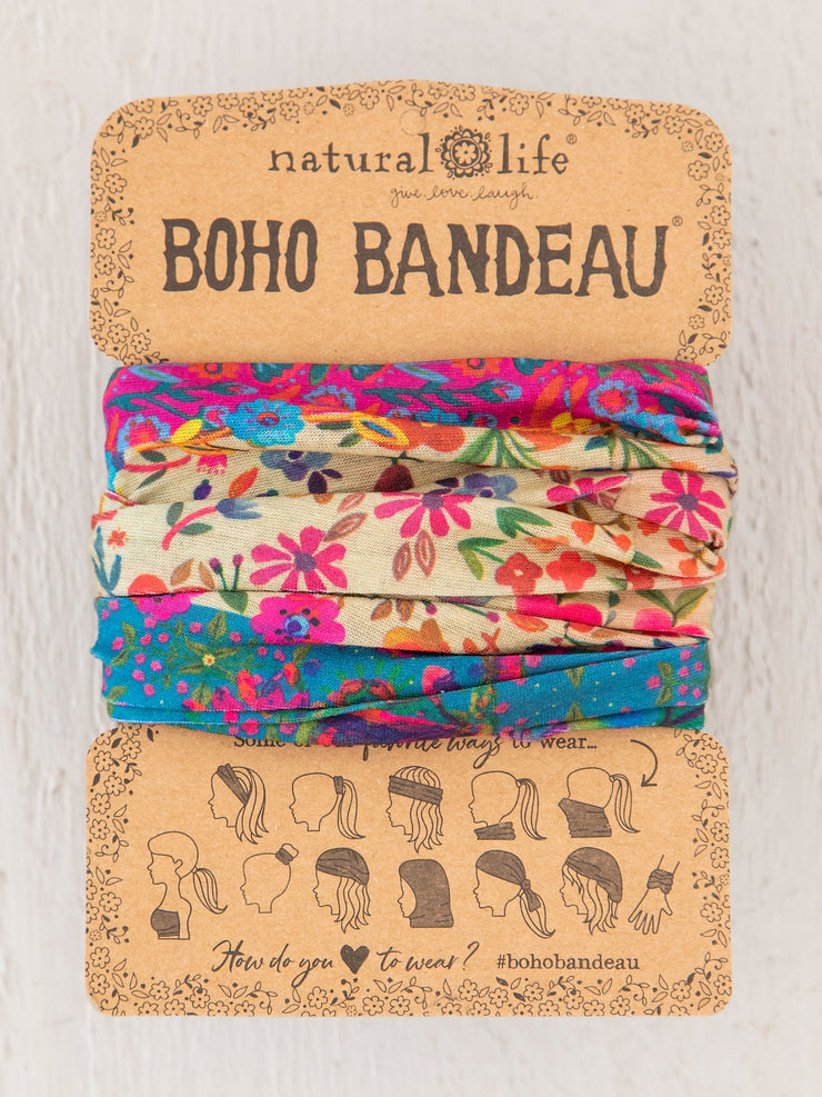 Natural Life Floral Border Boho Bandeau