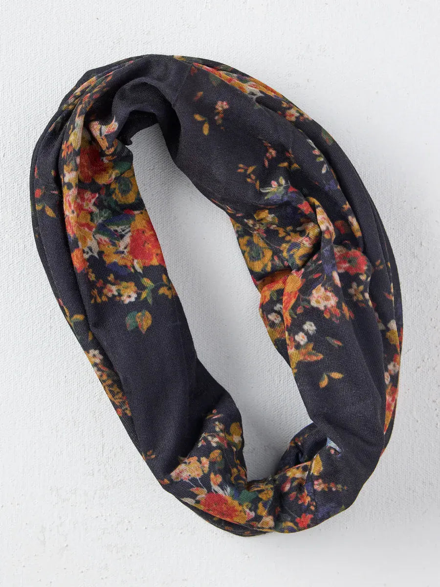 Natural Life Black Red Bouquets Boho Bandeau Black Red Bouquets Floral Boho Bandeau Headband &amp; Scarf Accessories