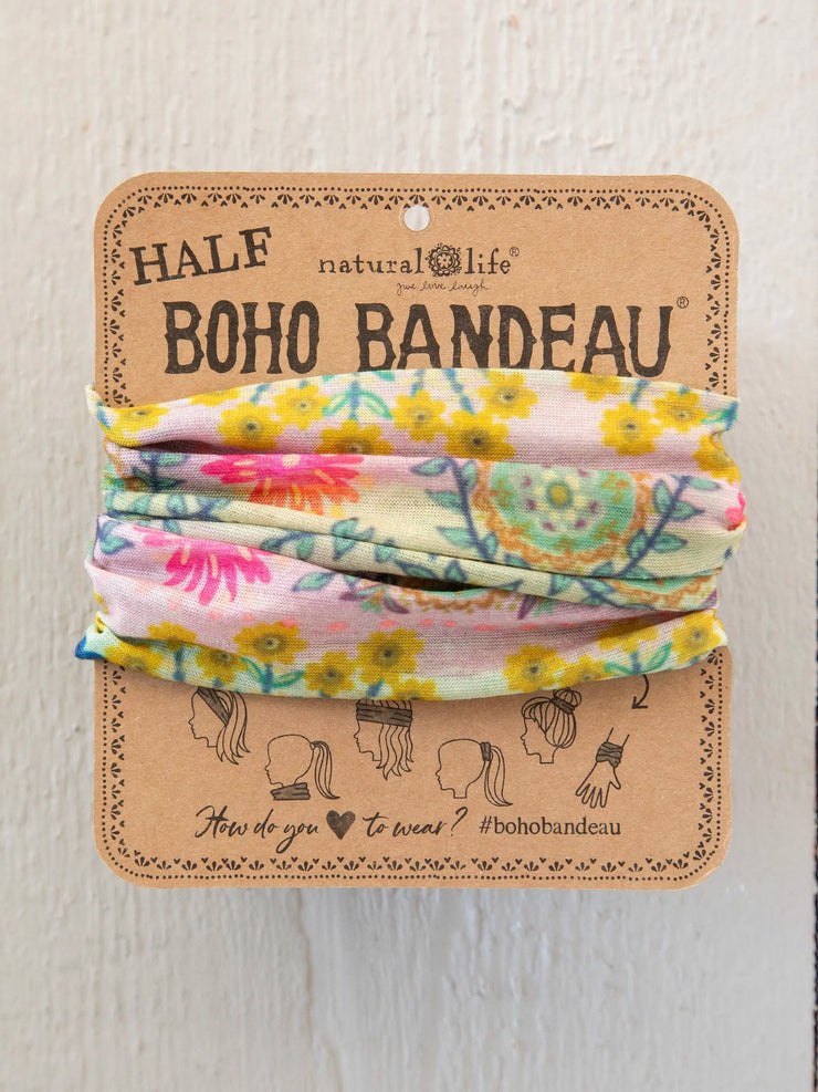 Natural Life Mint Borders Half Boho Bandeau