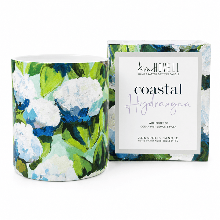 Coastal Hydrangea Boxed Candle – Kim Hovell x Annapolis Candle