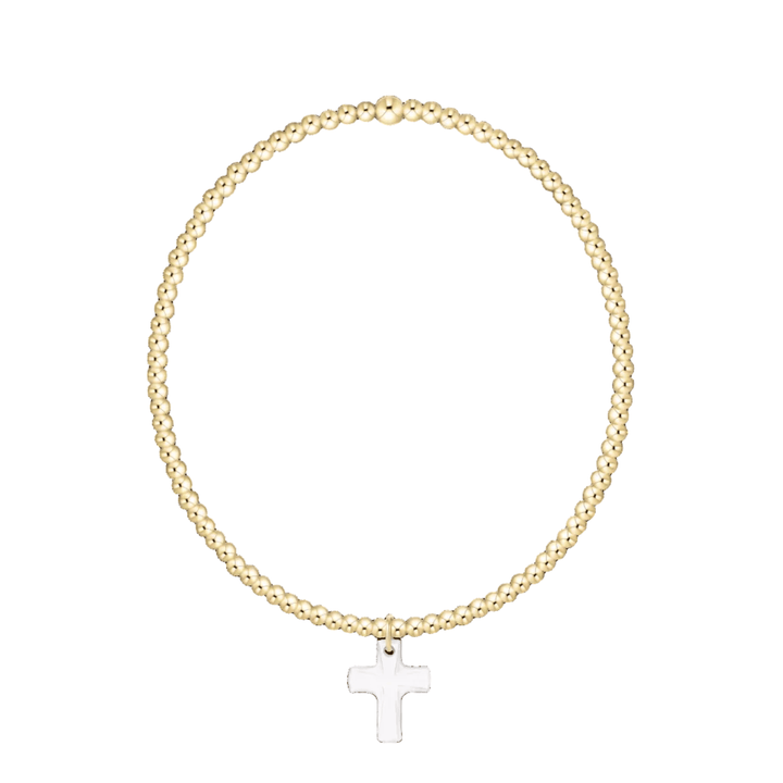 Enewton Classic Gold 2mm Blessed Crystal Cross Bracelet