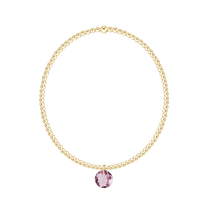 Enewton Reflections Purple Crystal Birthstone Bracelet – 2mm 14kt Gold-Filled