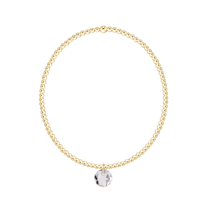 Enewton Reflections Clear Crystal Birthstone Bracelet – 2mm 14kt Gold-Filled