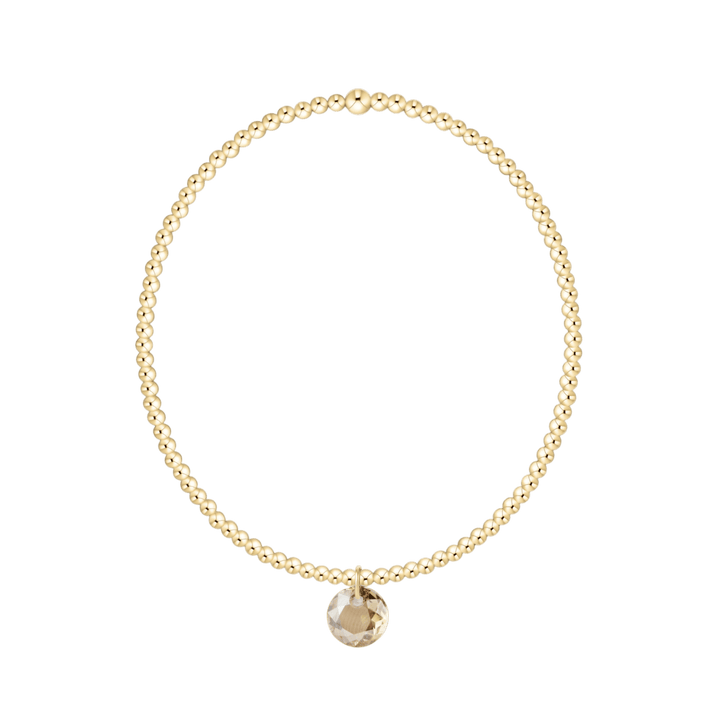 Enewton Reflections Citrine Champagne Crystal Birthstone Bracelet – 2mm 14kt Gold-Filled